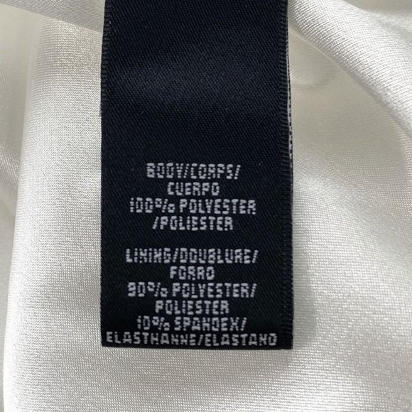 - MONIQUE LHUILLIER BRIDESMAID WHITE CHIFFON SLEEVELESS BRIDAL WEDDING DRE… - Picture 10 of 11